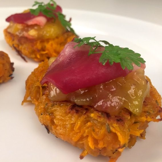 Mini-Reibkuchen von der Süsskartoffel