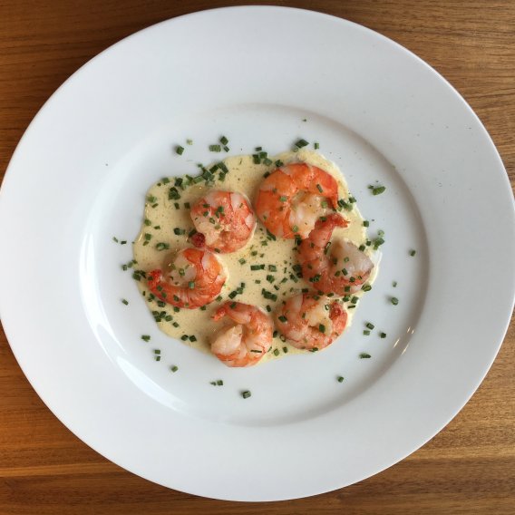 Scampi an Aiolisauce