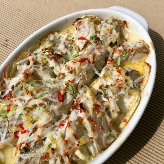 Seelachs-Kokos-Auflauf mit Süsskartoffeln