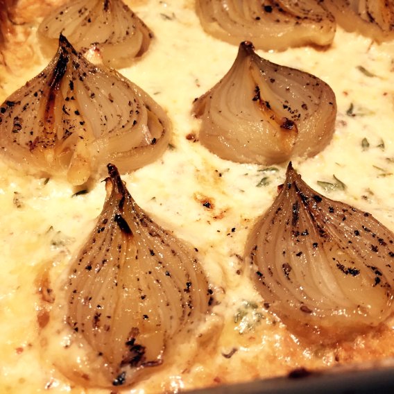 Überbackene Zwiebeln