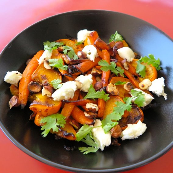 Geschmorte Karotten und Patisson