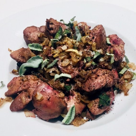 Fegato di pollo alla salvia