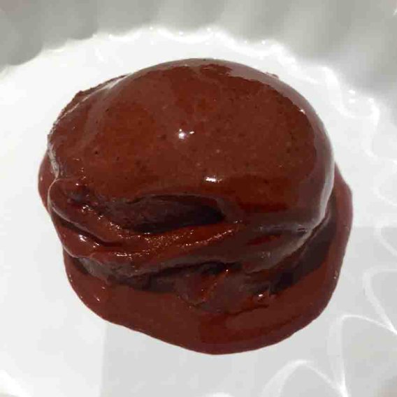 Sorbet mit Schokolade und Porter Bier