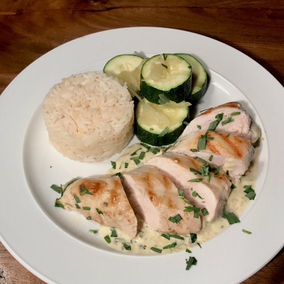 Huhn an Estragonsauce