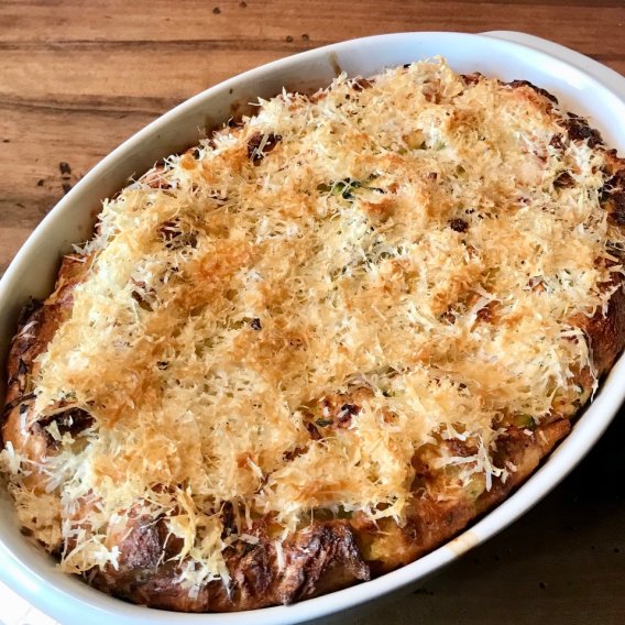 Zucchini-Ciabatta-Gratin